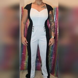 Venus New Size 6 black white jumpsuit